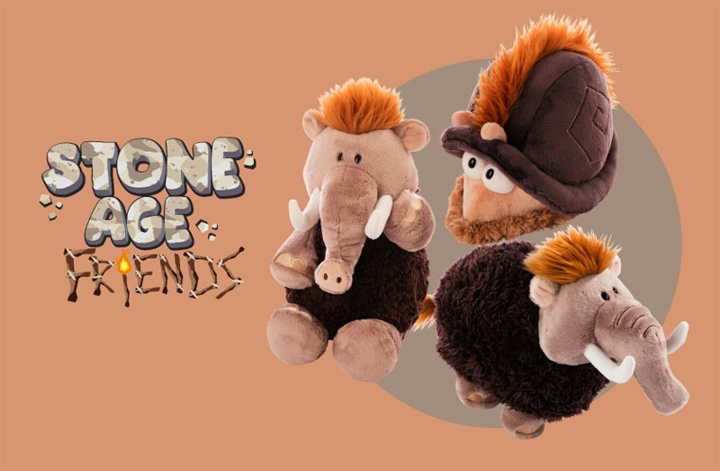 NICI Trinkflasche Stone Age Friends – 0,5l, Mit Säbelzahntiger & Mammut, Für Kinder